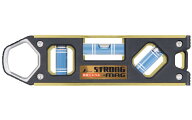 73484 仮設工レベル STRONG-MAG 150mm ゴールド マグネット付 シンワ測定 SHINWA 水平器