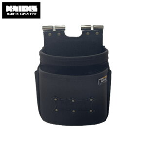 ニックス 前袋(外側)EVA型押タイプコーデュラバリスティク生地チェーン対応3段腰袋DX ブラック BAT-201DDXSP KNICKS BAT201DDXSP