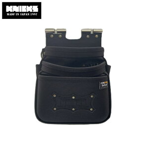 ニックス 前袋(外側)EVA型押タイプコーデュラバリスティク生地チェーン対応3段腰袋DX ブラック BAT-301DDXSP KNICKS BAT301DDXSP
