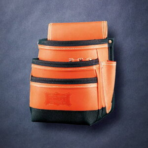 ニックス 最高級グローブ革 3段腰袋 赤革 バリスティックナイロン補強仕上 KGR-301DD KNICKS 受注生産