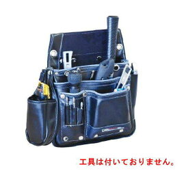 DBLTACT 本革釘袋 2段 DTL-11-BK ブラック 腰袋 三共コーポレーション