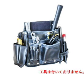 DBLTACT 本革釘袋 2段 DTL-99-BK ブラック 腰袋 三共コーポレーション