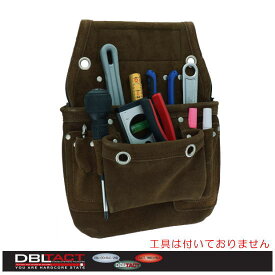 スエード本革釘袋 DSL-01BR ブラウン DBLTACT 三共コーポレーション