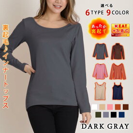 【700円！30%OFFクーポンで】 裏起毛 ヒートテック カットソー トップス インナー レディース 暖かい 秋 冬 Tシャツ 長袖 無地 温活 暖かいインナー vネック ハイネック タートルネック 防寒 極暖 フリース ヒートインナー 裏起毛カットソー トップス 防寒インナー