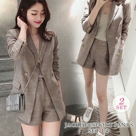 楽天市場 ベージュ ショートパンツ スーツ セットアップ レディースファッション の通販