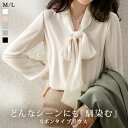 【1,990円！クーポン利用で】 ブラウス レディース 秋 冬 秋冬 白 黒 ボウタイシャツ ブラウス シャツ トップス 無地 長袖 リボンタイ きれいめ リボン ボウタイ ブラウスシャツ 上品 Yシャツ ホワイト ブラック 大人 オフィス カジュアル 20代 30代 40代 ママ 母 OL