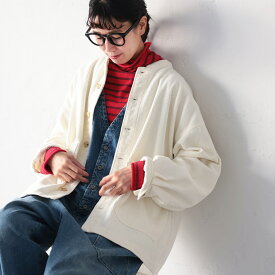 僕と私の、好きな服 僕と私の、白いコーデュロイジャケット 2/3/4/5/6サイズ レディース/アウター/羽織り/スタンドカラー/長袖/綿/コットン
