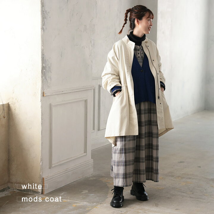 楽天市場】白いモッズコート M/L/LL/3L/4Lサイズ レディース/アウター 