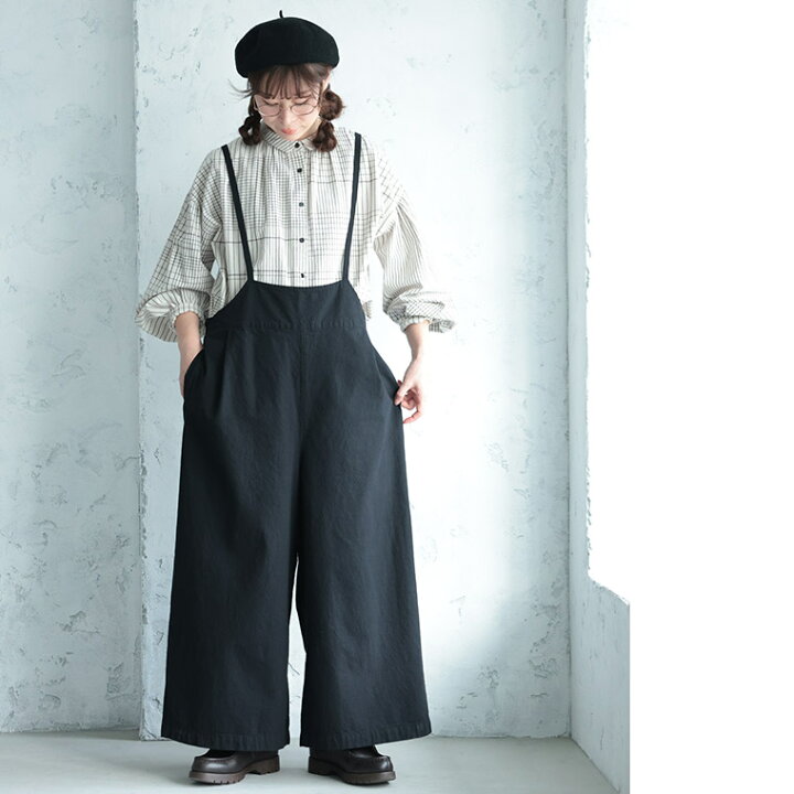 楽天市場】クロヤギさんからお手紙ついた 黒のサスペンダーパンツ M/L 