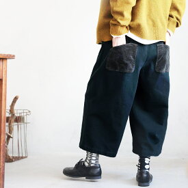 はちみつ堂 コール天ポケットの8分丈パンツ M/L/LL/3L/4L/5Lサイズ レディース/ワイドパンツ/コクーンパンツ/クロップド/半端丈/コーデュロイ/ボトムス