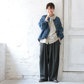 店長がつくった、きれいめ気分なめっちゃワイドパンツ S/M/L/LL/3L/4L/5Lサイズ レディース/スラックス/ロング/ルーズ/ボトムス