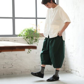 店長からのムチャぶりコラボ服 膝小僧は出さない店長のハーフパンツ S/M/L/LL/3L/4L/5Lサイズ レディース/テーパード/コクーン/サルエル/バルーン/クロップド/半端丈/コットン/綿/ボトムス