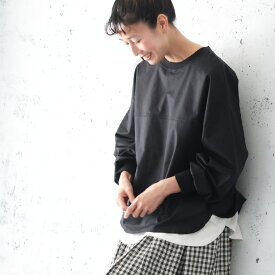 ツバメガレージ Tシャツ以上ブラウス未満な、長袖プルオーバー M/L/LL/3L/4Lサイズ レディース/クルーネック/トップス