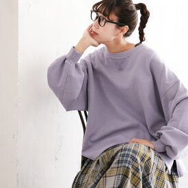 O.W.N 甘じょっぱいスウェット M/L/LL/3L/4L/5Lサイズ レディース/プルオーバー/スエット/裏毛/長袖/バルーンスリーブ/クルーネック/綿/コットン/トップス