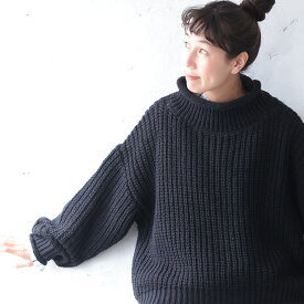 おいしいニット M/L/LL/3L/4L/5Lサイズ レディース/プルオーバー/ハイネック/ボトルネック/タートルネック/長袖/ウール混/毛混/ハイゲージ/トップス