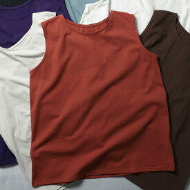 ブラウス好きのためのタンクトップ M/L/LL/3L/4L/5Lサイズ レディース/タンクトップ/インナー/カットソー/ノースリーブ/クルーネック/綿/コットン/トップス【返品・交換不可】【ネコポス対応】