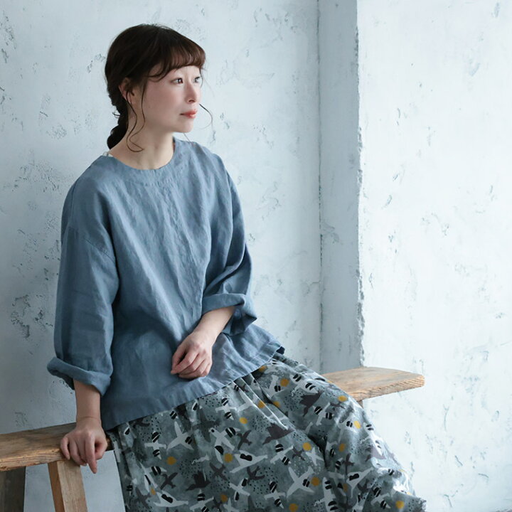 楽天市場】リネンTee M/L/LL/3L/4L/5Lサイズ レディース/ブラウス/プル 