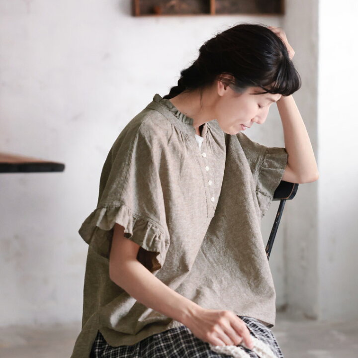 楽天市場】ふくろうと月 フリルな夏のプルオーバー M/L/LL/3L/4L/5L 