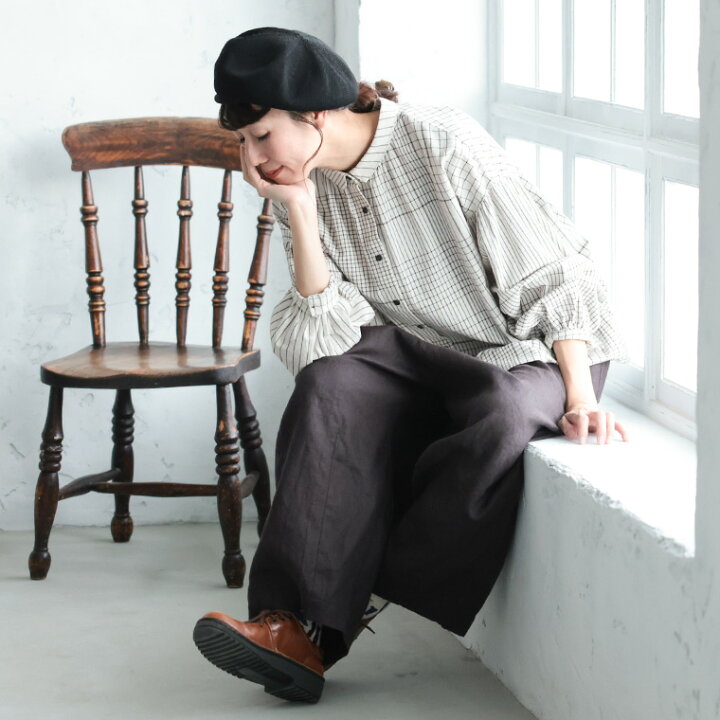 楽天市場】ブリードの森 ポルカチェックのブラウス M/L/LL/3L/4L/5L 