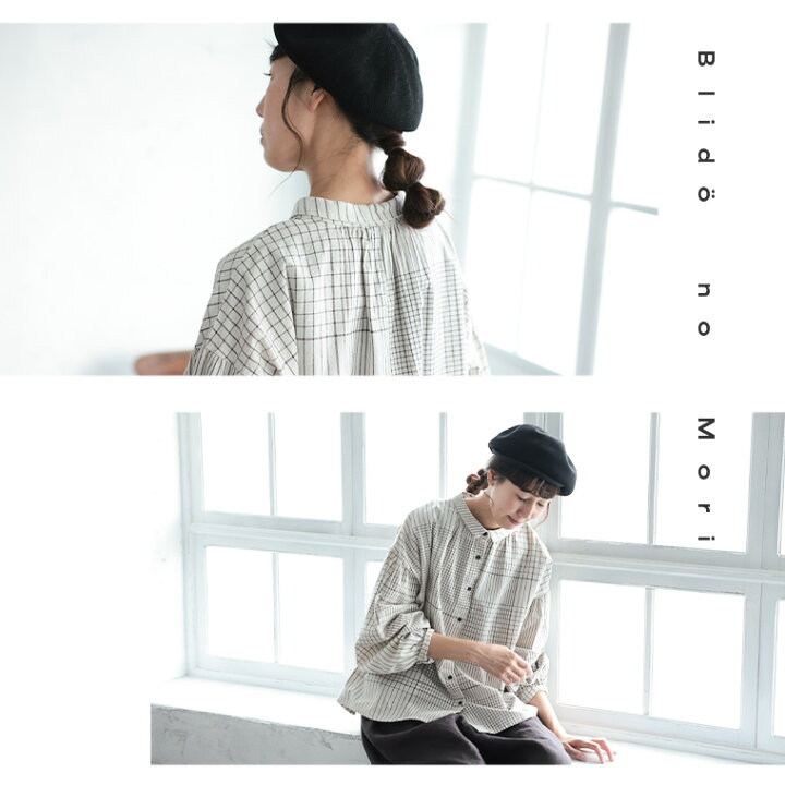 楽天市場】ブリードの森 ポルカチェックのブラウス M/L/LL/3L/4L/5L 