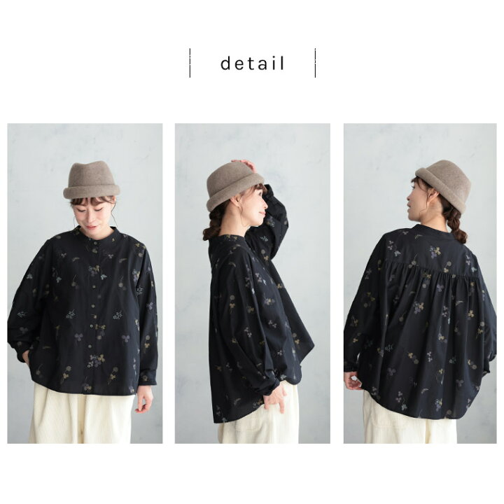 楽天市場】ちいさな花とクローバーのブラウス M/L/LL/3L/4L/5Lサイズ 