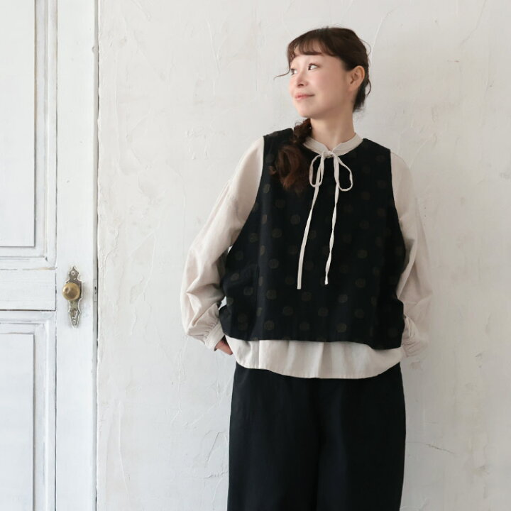 楽天市場】O.W.N モノトーンなドット刺繍ベスト M/L/LL/3L/4L/5Lサイズ 