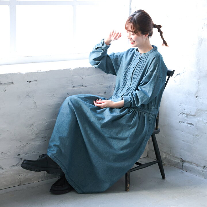 楽天市場】はちみつ堂 はちみつ堂のデニムワンピース M/L/LL/3L/4L/5L 