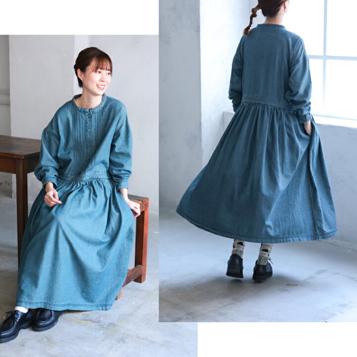 楽天市場】はちみつ堂 はちみつ堂のデニムワンピース M/L/LL/3L/4L/5L 