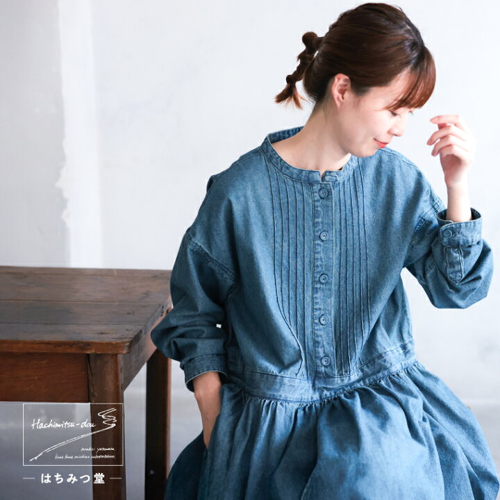楽天市場】はちみつ堂 はちみつ堂のデニムワンピース M/L/LL/3L/4L/5L 