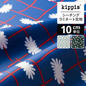 kippis シーチングラミネート生地 Sleikk サレイッコ/ガーデンフェンス ブルー