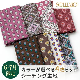 SOULEIADO ソレイアード 生地 シーチング カットクロスセット 1000円ポッキリ 送料無料 6-7月セレクト ソレイアードオンラインショップ限定 ハギレ はぎれ 手作り 手芸 ハンドメイド ポーチ パッチワーク生地 シーチング テーブルクロス カットクロス ソレイアード生地
