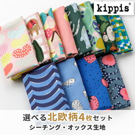 kippis キッピス 生地 セット | オックス生地 シーチング生地 1000円ポッキリ セレクト kippis オンラインショップ限定 ハギレ はぎれ 手作り 手芸 ソーイング ハンドメイド ポーチ パッチワーク生地 北欧 テーブルクロス 北欧風 オックス