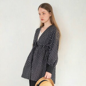 SOULEIADO ブラウスキット Tulsi ブラック | ソレイアード キット ソーイングキット ブラウス ロングブラウス 羽織り材料セット 裁縫 手芸 ハンドメイド プロヴァンス 南仏 フランス ニガム幸子 T