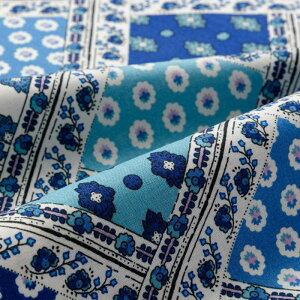 SOULEIADO ソレイアード シーチング生地 イタリエンヌ ライトブルー | シーチング 生地 布 カットクロス はぎれ ファブリック パッチワーク 手芸 裁縫 ハンドメイド ソーイング ニガム幸子 は