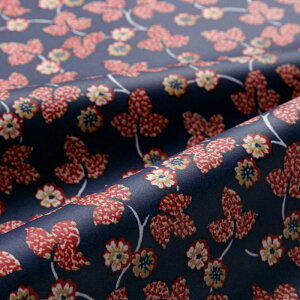 SOULEIADO ソレイアード ヴィンテージフィールラミネート生地 サポネ プルシャンブルー | ラミネート生地 布 はぎれ カットクロス ファブリック 生地 フランス 南仏 ブロックプリント 花柄 ハ