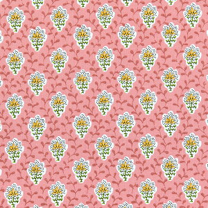 【マラソン期間中ポイント10倍】SOULEIADO ソレイアード 生地 シーチング生地 プティット・フルール・デ・シャン ピーチ 花柄 手作り 手芸 ソーイング ハンドメイド ホビー プロヴァンス 南仏