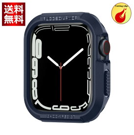 Spigen Apple Watch ケース 45mm | 44mm 【 Series 8 / SE 2 /Series 7 / SE 対応 】 保護カバー ラギッド・アーマー ACS02224 (ネイビー・ブルー)