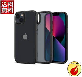 Spigen iPhone13 用 ケース 半透明 TPU バンパーケース ワイヤレス充電対応 ウルトラ・ハイブリッド マット ACS03623 (フロスト・ブラック)