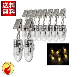 DOKeep 10個セット ロープ LED ライト プラスチック 祭り 豆電球 転倒防止 パーティー・テント・庭などに最適 電池付属　(電球色/ホワイト/カラフル)