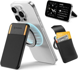 Vo X^ht Sinjimoru magsafe J[hP[X ߉\ȃX^h ͎ 3000G }OZ[t J[hP[X iPhone 16/15/14/13/12V[YΉ tbvJo[ŃJ[hh~ M-Flap Stand ub