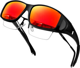 メガネの上から掛けられる オーバーサングラス 偏光 UV400 紫外線カット 運転用 釣り スポーツ メンズ レディース KANASTAL