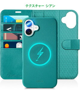 TUCCH iPhone 16 Ή P[X 蒠^ 2 in 1  ACtH[16蒠^P[X O\ [RFIDubLO] J[h|Pbgt uX^h@\ Ռz Sʕی PU 2024N 6.1C