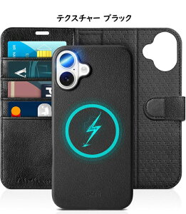 TUCCH iPhone 16 Ή P[X 蒠^ 2 in 1  ACtH[16蒠^P[X O\ [RFIDubLO] J[h|Pbgt uX^h@\ Ռz Sʕی PU 2024N 6.1C