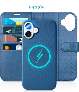 TUCCH iPhone 16 Ή P[X 蒠^ 2 in 1  ACtH[16蒠^P[X O\ [RFIDubLO] J[h|Pbgt uX^h@\ Ռz Sʕی PU 2024N 6.1C