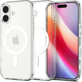 Spigen 【創業18年の技術力】iPhone 17 MagSafe対応 クリア 透明 ストラップホール 米軍MIL規格 ウルトラ・ハイブリッド・マグフィット (全2カラー)