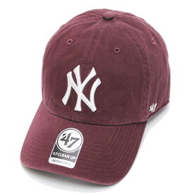 '47 フォーティーセブン キャップ 帽子 YANKEES '47 CLEAN UP CAP メンズ レディース ヤンキース ストラップバック ダークマルーン