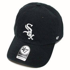 '47 フォーティーセブン キャップ 帽子 WHITE SOX '47 CLEAN UP CAP メンズ レディース シカゴ ホワイトソックス ストラップバック ブラック 黒