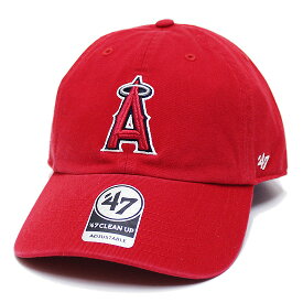 '47 フォーティーセブン ロサンゼルス エンゼルス キャップ 帽子 LOSANGELES ANGELS '47 CLEAN UP CAP メジャーリーグ MLB カーブバイザー レッド 赤