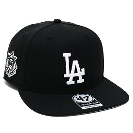 '47 フォーティーセブン ロサンゼルス ドジャース キャップ LOSANGELES DODGERS SURE SHOT '47 CAPTAIN CAP フラットバイザー メジャーリーグ MLB ロゴ刺繍 ブラック 黒