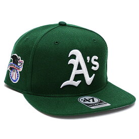 '47 フォーティーセブン オークランド アスレチックス キャップ OAKLAND ATHLETICS SURE SHOT '47 CAPTAIN CAP フラットバイザー メジャーリーグ MLB ロゴ刺繍 グリーン系